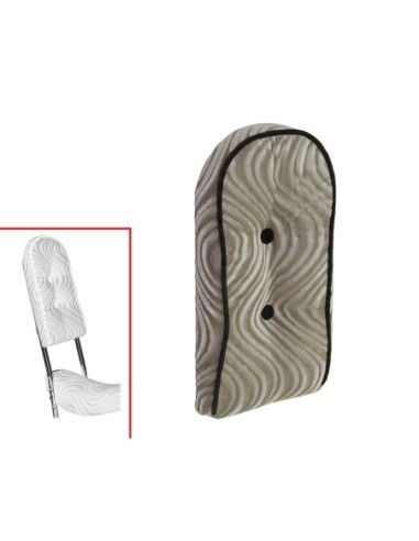 Sissy Bar Back Cushion Velour Silver.